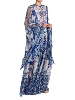 DOLCE&GABBANA Blu Mediterraneo Painterly Kimono-Sleeve Maxi Dress -Deals DOLCE&GABBANA Store unnamed file 912