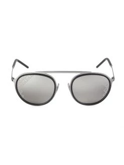 DOLCE&GABBANA 53MM Round Logo Sunglasses For Men