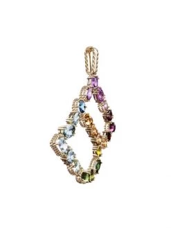DOLCE&GABBANA Rainbow Alphabet 18K Gold & Gemstone Initial B Pendant Necklace -Deals DOLCE&GABBANA Store unnamed file 93