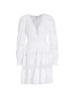 DOLCE&GABBANA Tiered Lace Insert Minidress