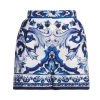 DOLCE&GABBANA Blu Mediterraneo Painterly Wide-Leg Shorts
