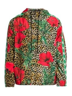 DOLCE&GABBANA Ocelot And Flower Motif Hooded Jacket For Men